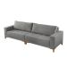 Sofá Plus Volga 4 Lugares Linho Cinza 280 cm