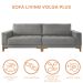 Sofá Plus Volga 4 Lugares Linho Cinza 280 cm