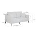 Sofá Unne 2 Lugares com Molas Ensacadas Bouclé Off White 170 cm