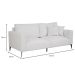 Sofá Unne 3 Lugares com Molas Ensacadas Bouclé Off White 200 cm
