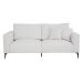 Sofá Unne 3 Lugares com Molas Ensacadas Bouclé Off White 200 cm