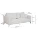 Sofá Unne 3 Lugares com Molas Ensacadas Bouclé Off White 200 cm