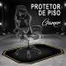 Protetor de Piso Tapete para Cadeira Gamer 1,20x85cm Preto com Borda Amarelo