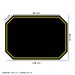 Protetor de Piso Tapete para Cadeira Gamer 1,20x85cm Preto com Borda Amarelo