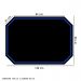 Protetor de Piso Tapete para Cadeira Gamer 1,20x85cm Preto com Borda Azul