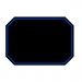 Protetor de Piso Tapete para Cadeira Gamer 1,20x85cm Preto com Borda Azul