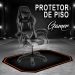 Protetor de Piso Tapete para Cadeira Gamer 1,20x85cm Preto com Borda Laranja