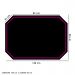 Protetor de Piso Tapete para Cadeira Gamer 1,20x85cm Preto com Borda Rosa