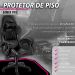 Protetor de Piso Tapete para Cadeira Gamer 1,20x85cm Preto com Borda Rosa