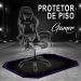 Protetor de Piso Tapete para Cadeira Gamer 1,20x85cm Preto com Borda Roxo