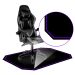 Protetor de Piso Tapete para Cadeira Gamer 1,20x85cm Preto com Borda Roxo