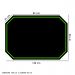 Protetor de Piso Tapete para Cadeira Gamer 1,20x85cm Preto com Borda Verde