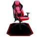 Protetor de Piso Tapete para Cadeira Gamer 1,20x85cm Preto com Borda Vermelha