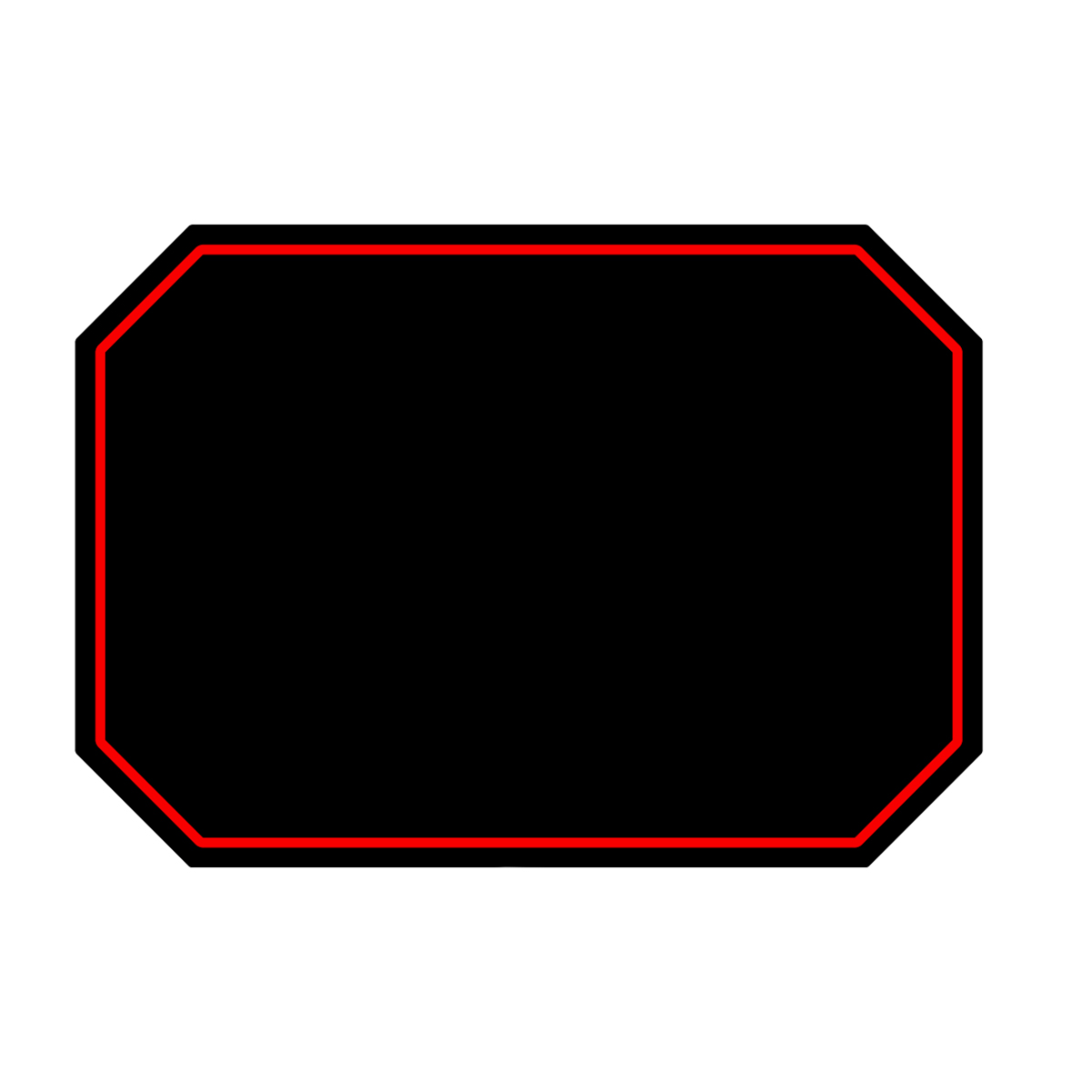 Protetor de Piso Tapete para Cadeira Gamer 1,20x85cm Preto com Borda Vermelha