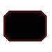 Protetor de Piso Tapete para Cadeira Gamer 1,20x85cm Preto com Borda Vermelha