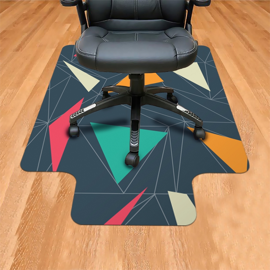 Protetor de Piso para Escritório 1,20x85cm Estampa Triângulo