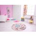 TAPETE INFANTIL QUARTO DE CRIANÇA ANTIALÉRGICO EM PVC BALÉ PRINCESA 70cm REDONDO