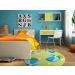 TAPETE INFANTIL QUARTO DE CRIANÇA ANTIALÉRGICO EM PVC BOLAS 70cm REDONDO
