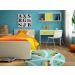 TAPETE INFANTIL QUARTO DE CRIANÇA ANTIALÉRGICO EM PVC CAMINHÃO 70cm REDONDO