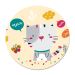 TAPETE INFANTIL QUARTO DE CRIANÇA ANTIALÉRGICO EM PVC GATO 70cm REDONDO