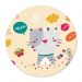 TAPETE INFANTIL QUARTO DE CRIANÇA ANTIALÉRGICO EM PVC GATO 70cm REDONDO