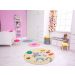 TAPETE INFANTIL QUARTO DE CRIANÇA ANTIALÉRGICO EM PVC GATO 70cm REDONDO