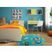 TAPETE INFANTIL QUARTO DE CRIANÇA ANTIALÉRGICO EM PVC ROBÔ 70cm REDONDO