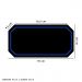 Tapete Mousepad Protetor De Mesa Gamer Preto Borda AZUL - 70x35cm