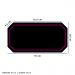 Tapete Mousepad Protetor De Mesa Gamer Preto Borda Rosa - 70x35cm