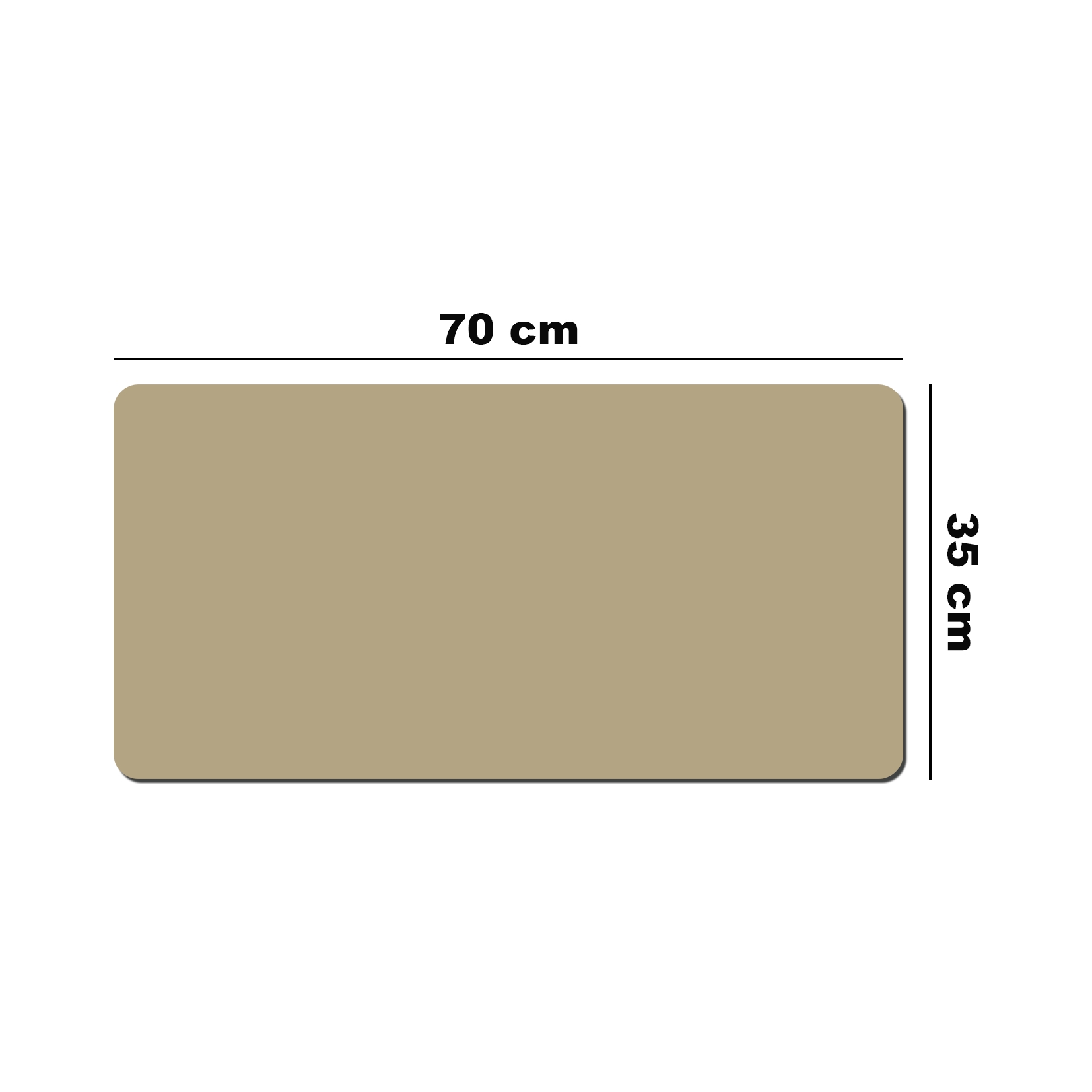 Tapete Protetor de Mesa MousePad em PVC Ecológico 70x35cm Bege