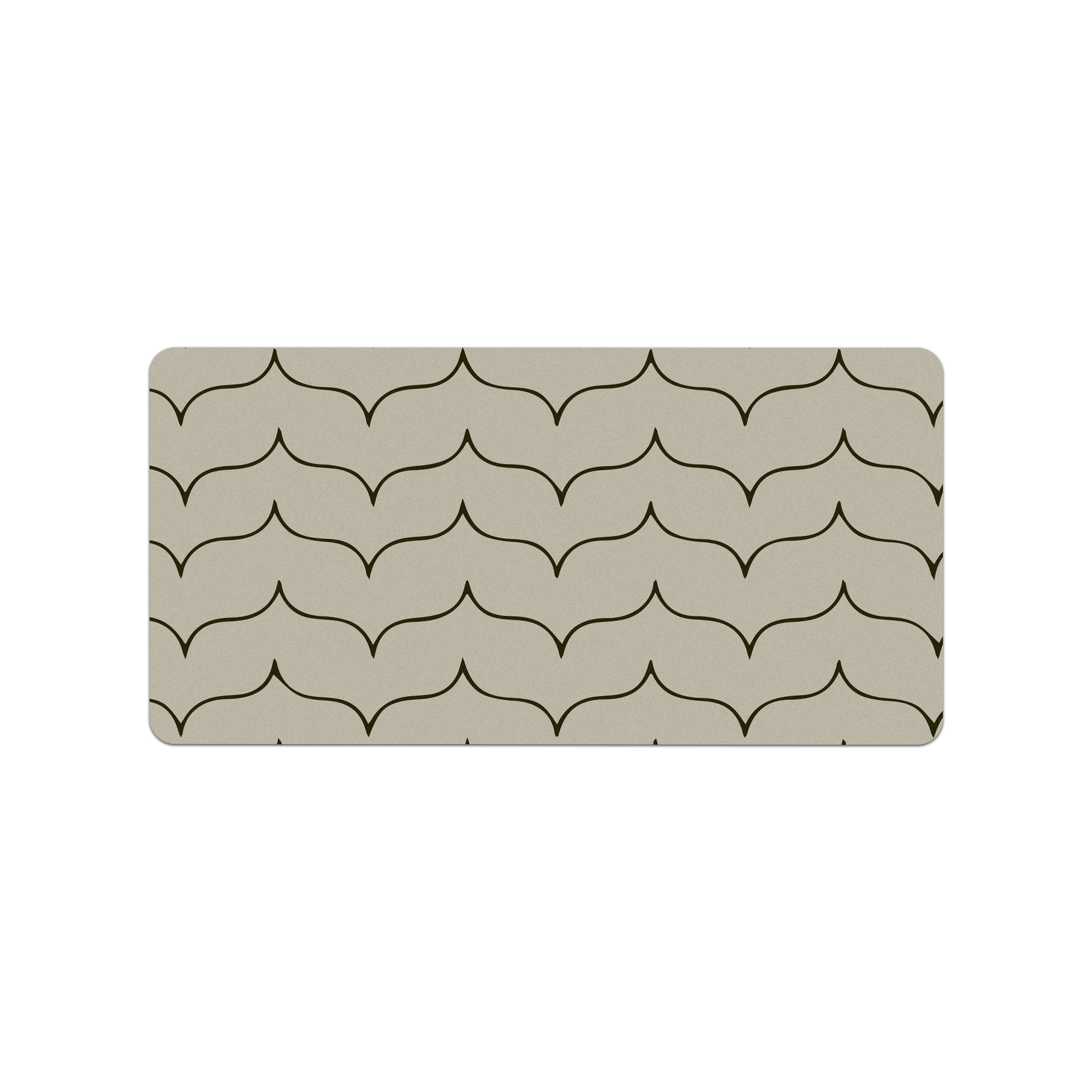 Tapete Protetor de Mesa MousePad em PVC Ecológico 70x35cm Clean Bege