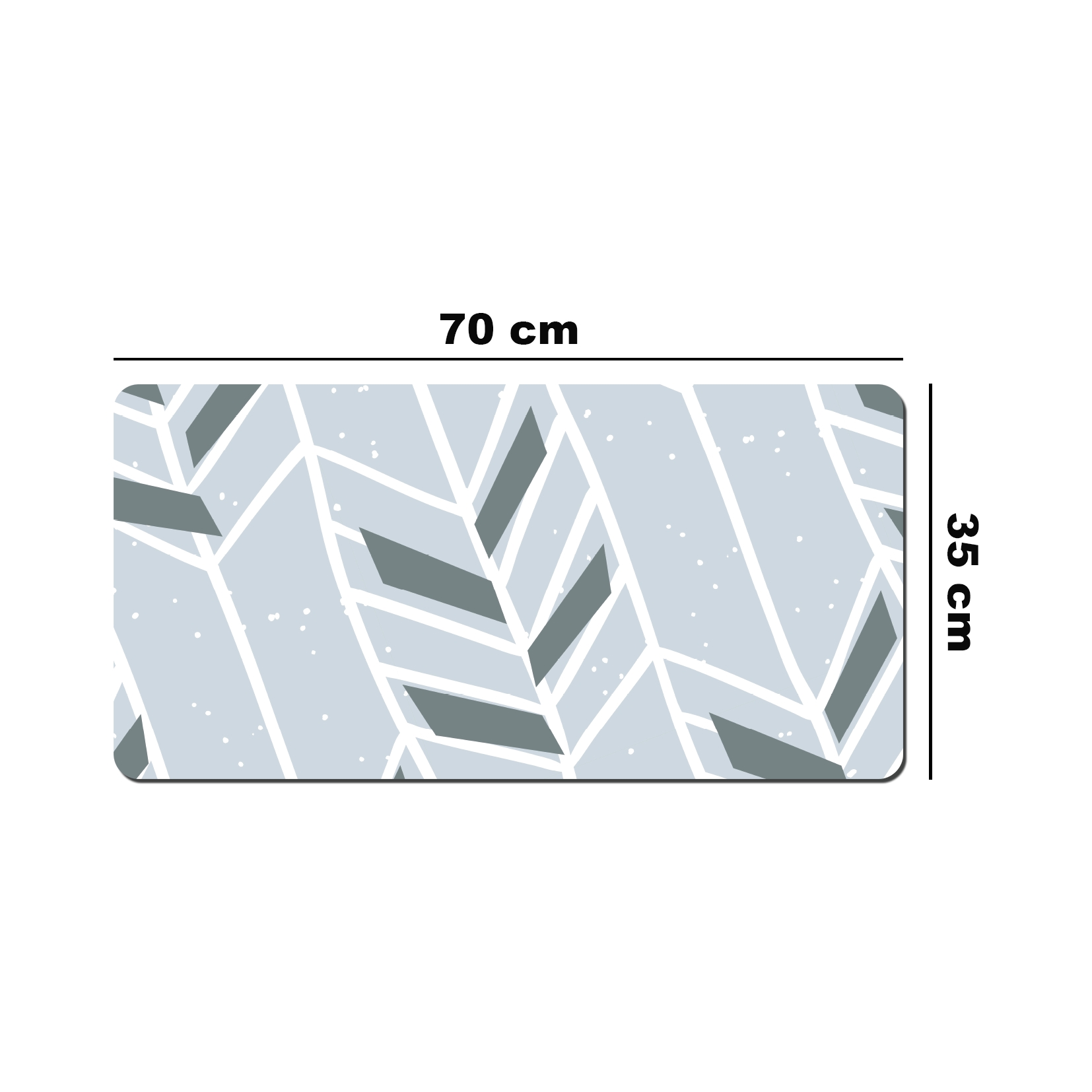 Tapete Protetor de Mesa MousePad em PVC Ecológico 70x35cm Folhas