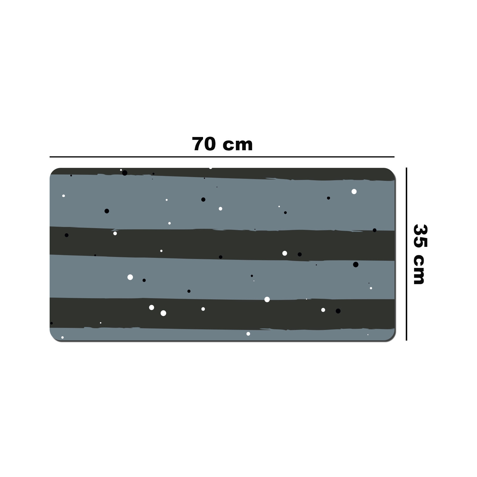Tapete Protetor de Mesa MousePad em PVC Ecológico 70x35cm Listras