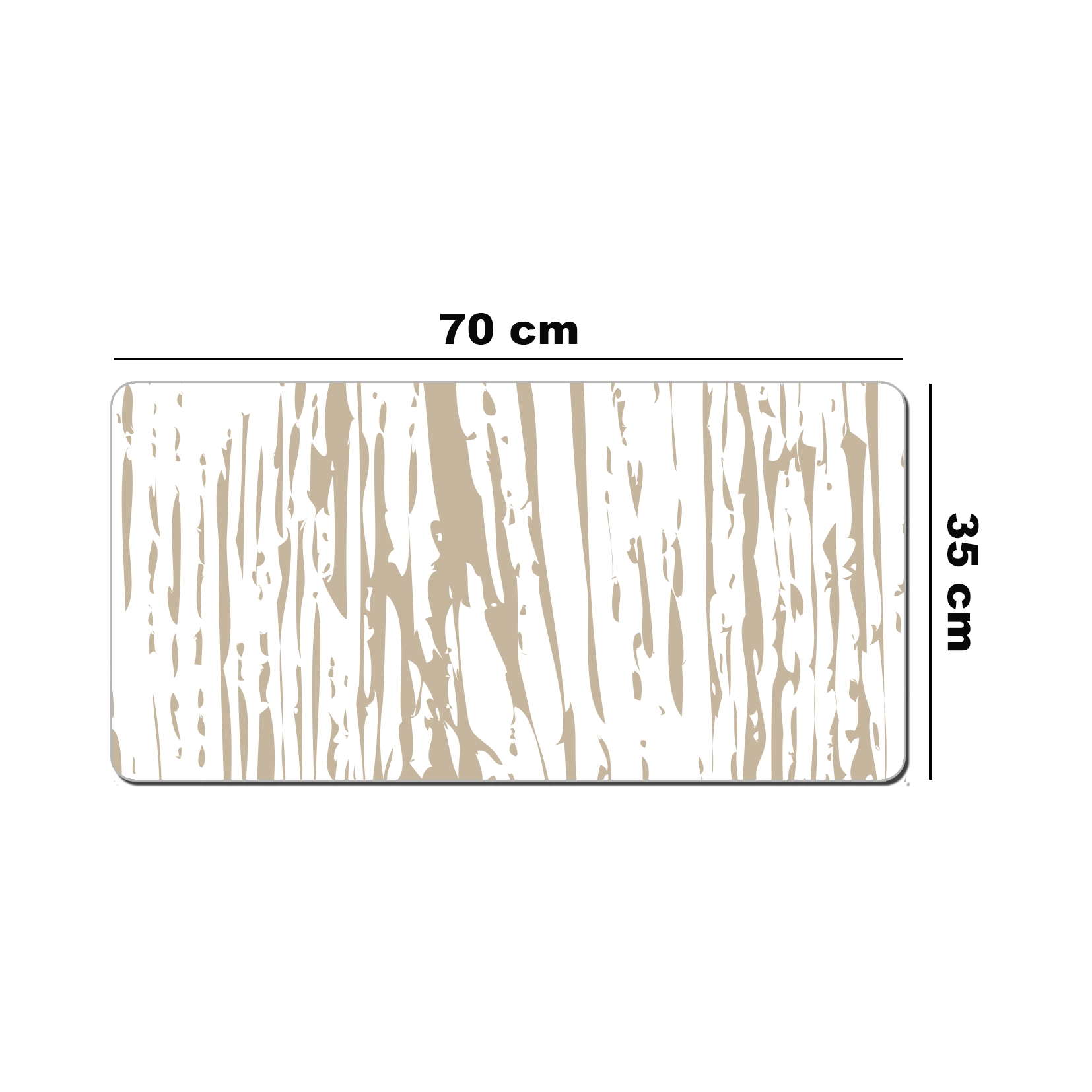 Tapete Protetor de Mesa MousePad em PVC Ecológico 70x35cm Madeirado