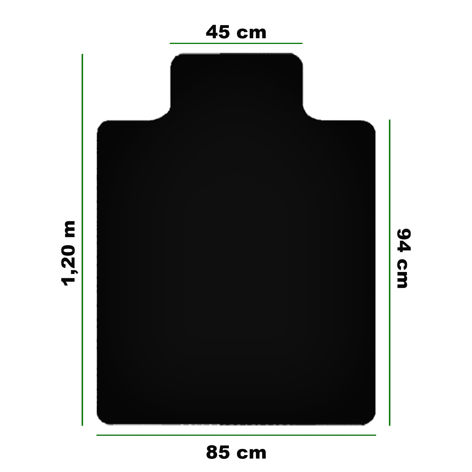 Tapete Protetor de Piso e Cadeira de Rodinhas Poltrona Giratória Gamer Preto 120x85cm