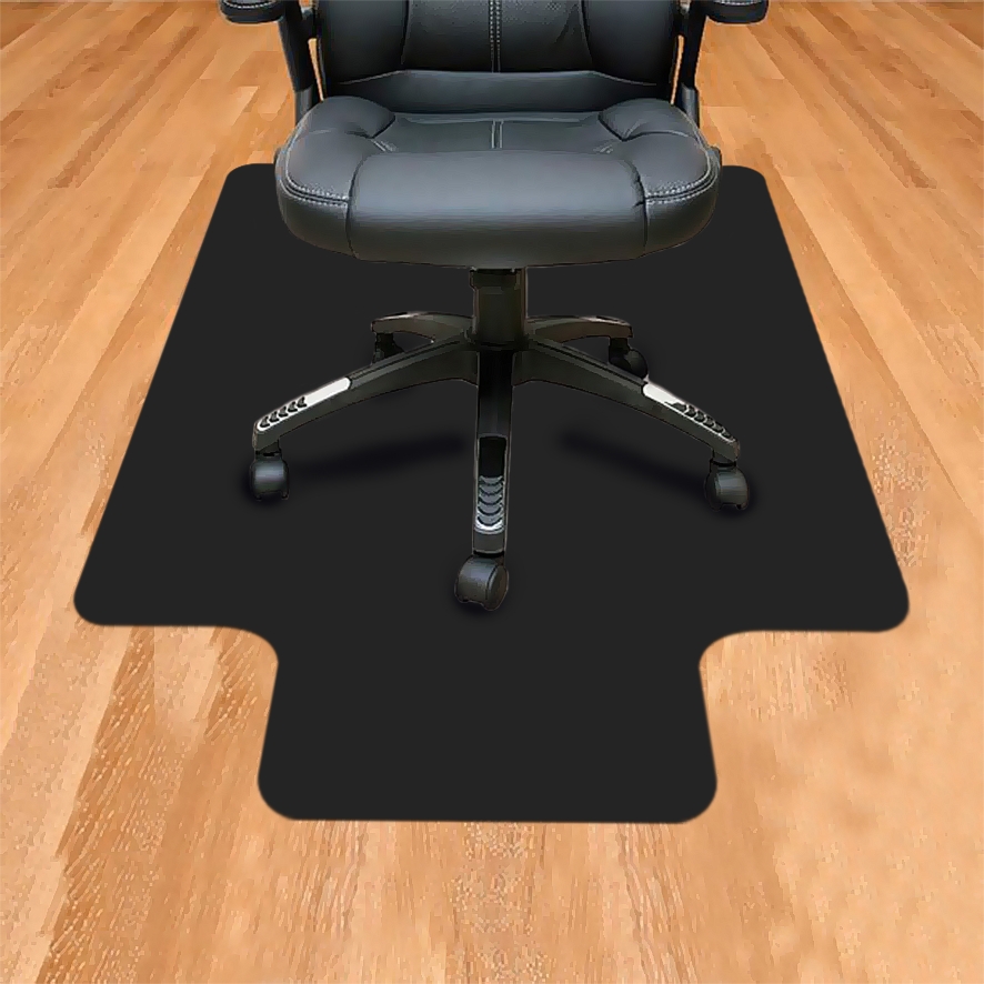 Tapete Protetor de Piso e Cadeira de Rodinhas Poltrona Giratória Gamer Preto 120x85cm