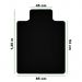 Tapete Protetor de Piso e Cadeira de Rodinhas Poltrona Giratória Gamer Preto 120x85cm