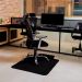 Tapete Protetor de Piso e Cadeira de Rodinhas Poltrona Giratória Gamer Preto 120x85cm