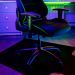 Tapete Protetor de Piso e Cadeira de Rodinhas Poltrona Giratória Gamer Preto 120x85cm