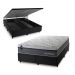 Conjunto Box Baú Benton Cinza 193x203x67 c/ Molas Ensacadas