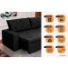 Sofá Cama Bangkok Sem Caixa 2,70m Retrátil e Reclinável Com Molas Velut Preto- King House