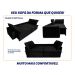 Sofá Cama Bangkok Sem Caixa 2,70m Retrátil e Reclinável Com Molas Velut Preto- King House