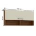 Armário Aéreo com 1 Porta India Nogueira Off White