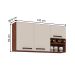 Armário Aéreo com 3 Portas Worth Nogueira Off White