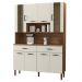 Armário Cozinha Golden 8 Portas e 2 Gavetas Nogueira/Off White