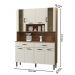 Armário Cozinha Golden 8 Portas e 2 Gavetas Nogueira/Off White
