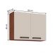 Armário Suspenso com 2 Portas Tucson Nogueira Off White