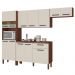 Armário de Cozinha Completo Palma Nogueira Off White