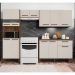 Armário de Cozinha Completo Palma Nogueira Off White