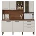 Armário de Cozinha com Tampo Paris Nogueira Off White